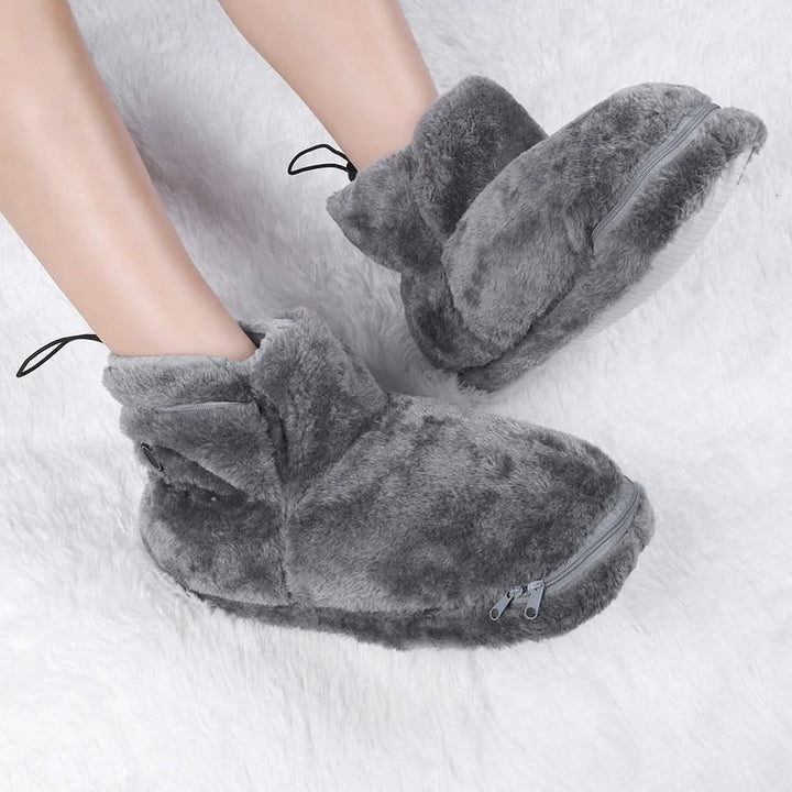 USB-verwarmde pluche pantoffels met voetboogsteun