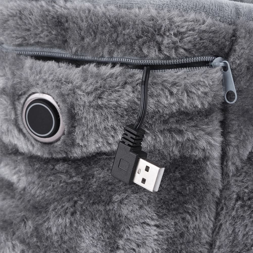 USB-verwarmde pluche pantoffels met voetboogsteun