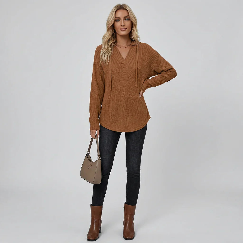 V-Hals Overized Hoodie