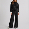Vrouwen Twee-delige Hoodie & Brede Pantalon Set