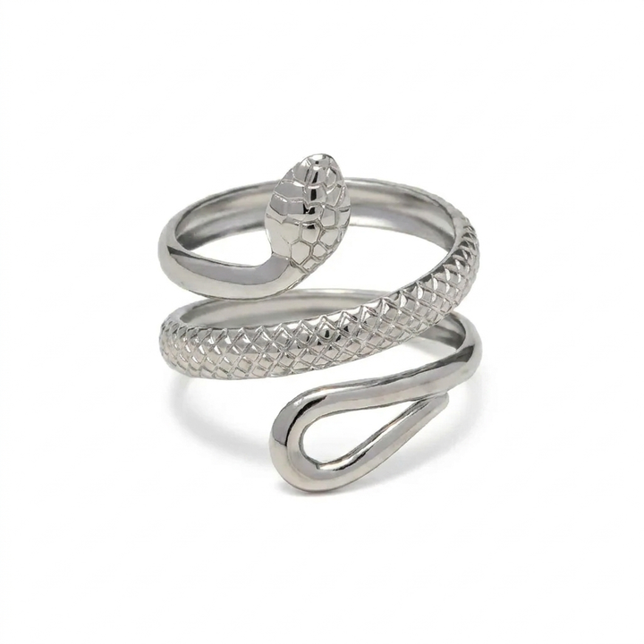 Gouden Geplateerde RVS Slang Ontwerp Ring