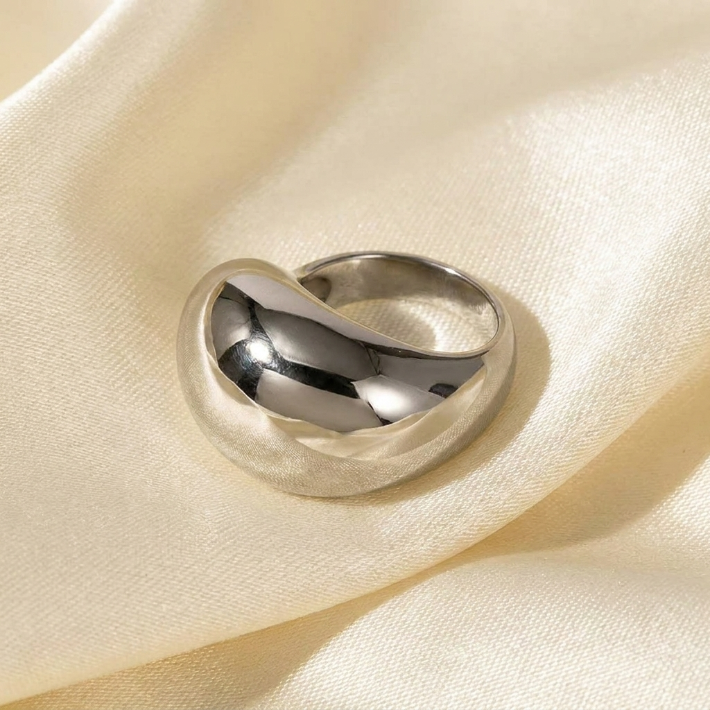 Gouden Minimalistische Ring van Roestvrij Staal