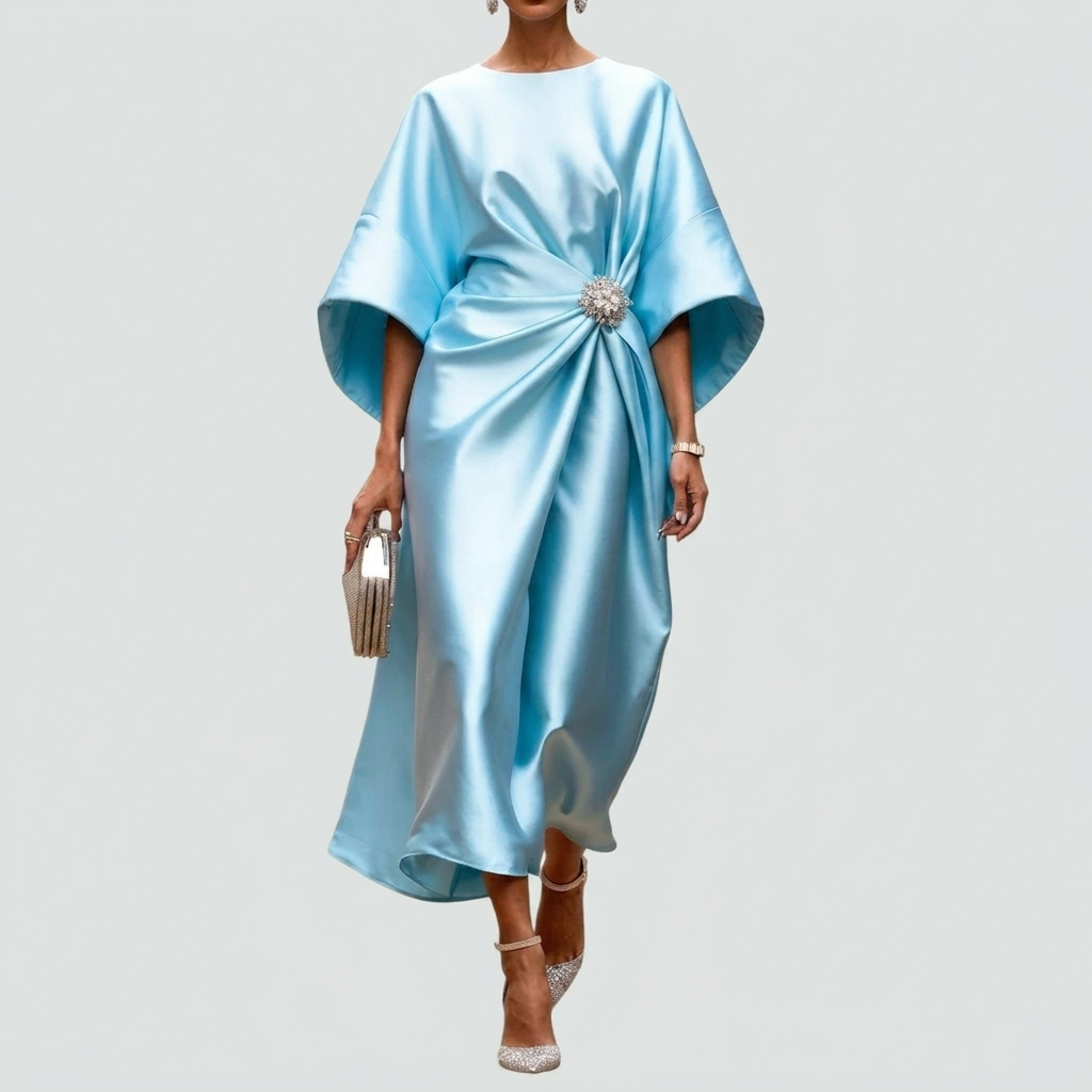 Elegant Draped Midi