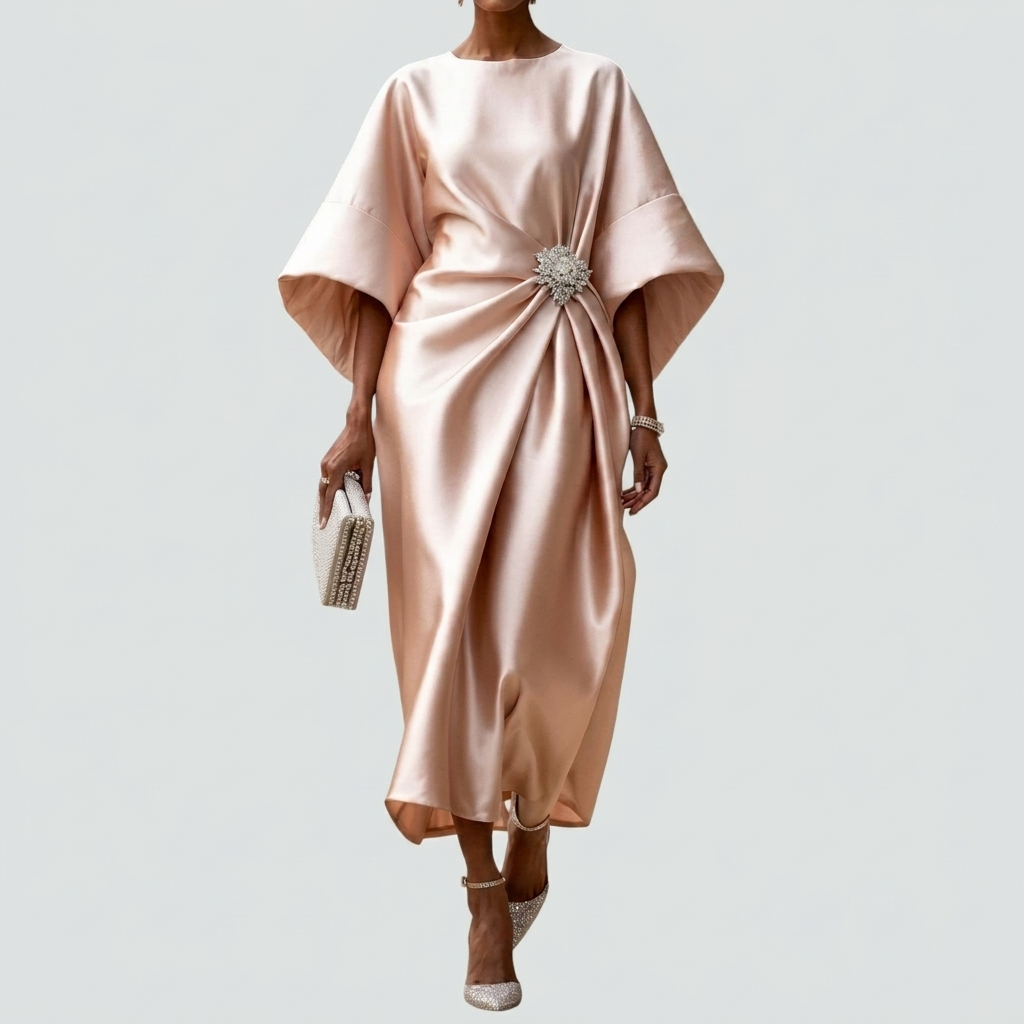 Elegant Draped Midi
