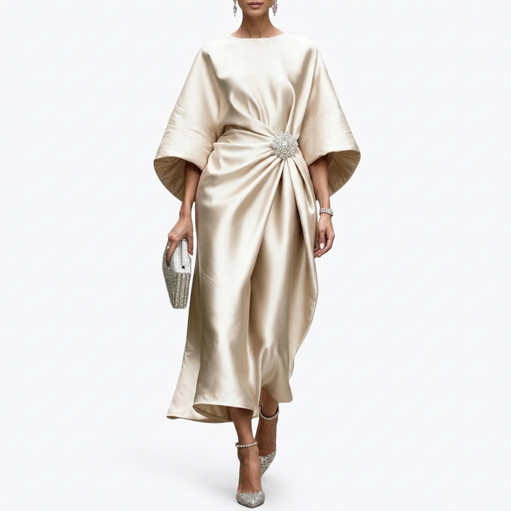 Elegant Draped Midi