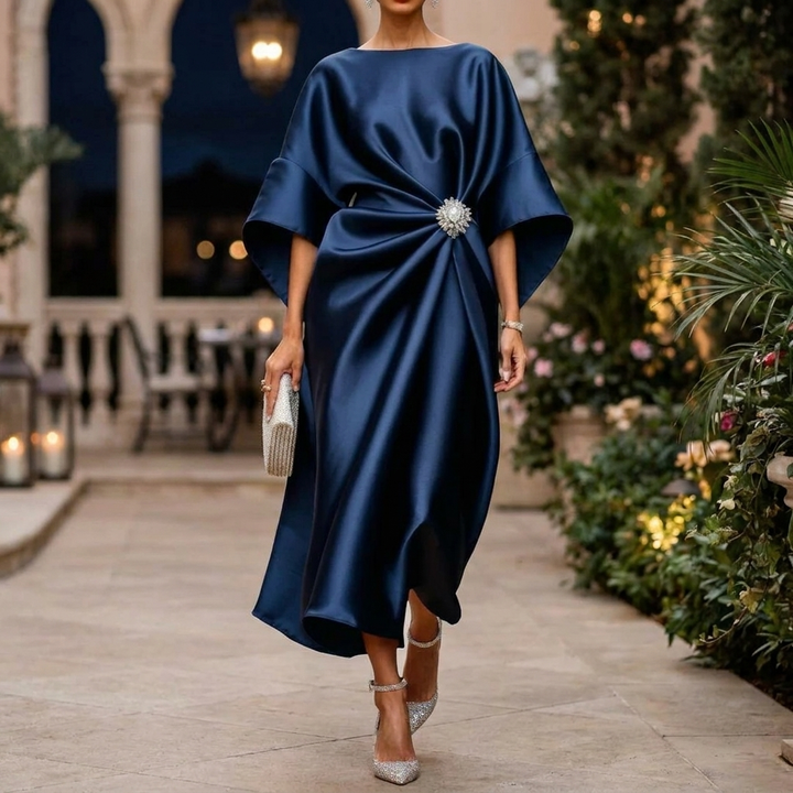 Elegant Draped Midi
