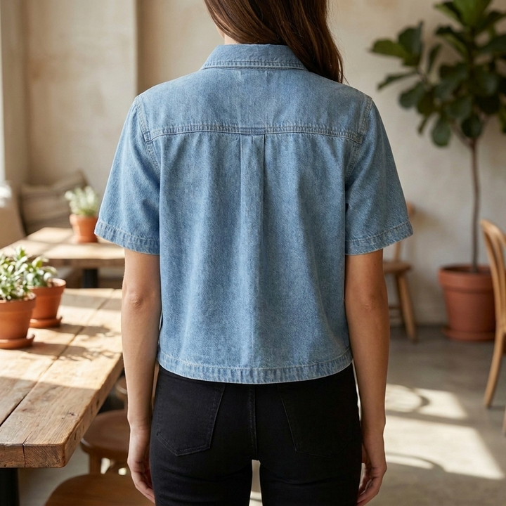 Casual blauw overhemd