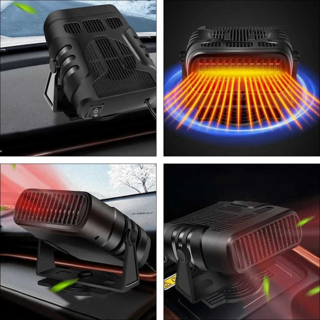 Draagbare autoheater 12V die binnen 30 seconden warmt