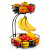 2-laags ovale fruitmand met bananenhouder