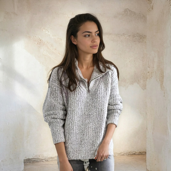 Dames Half-Zip Trui