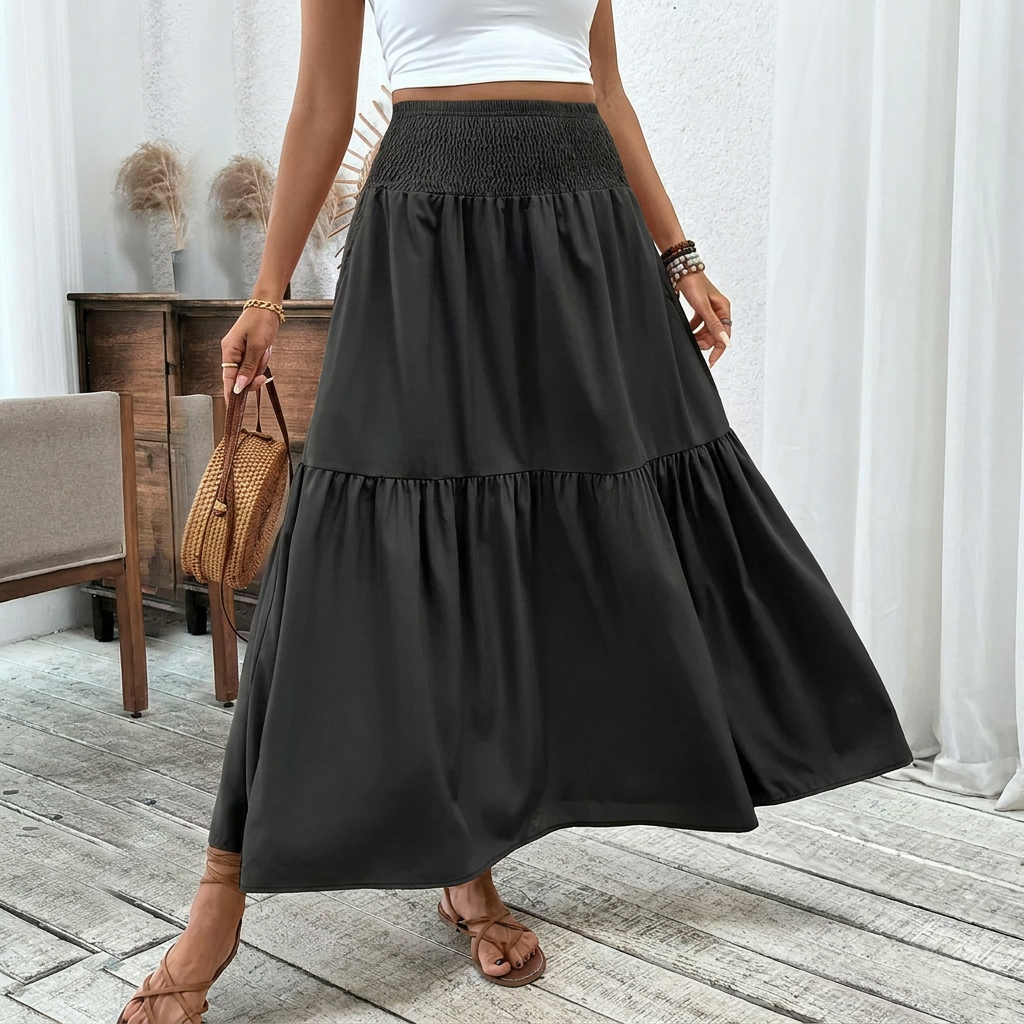 Elegante A-lijn Rok met Smocktail