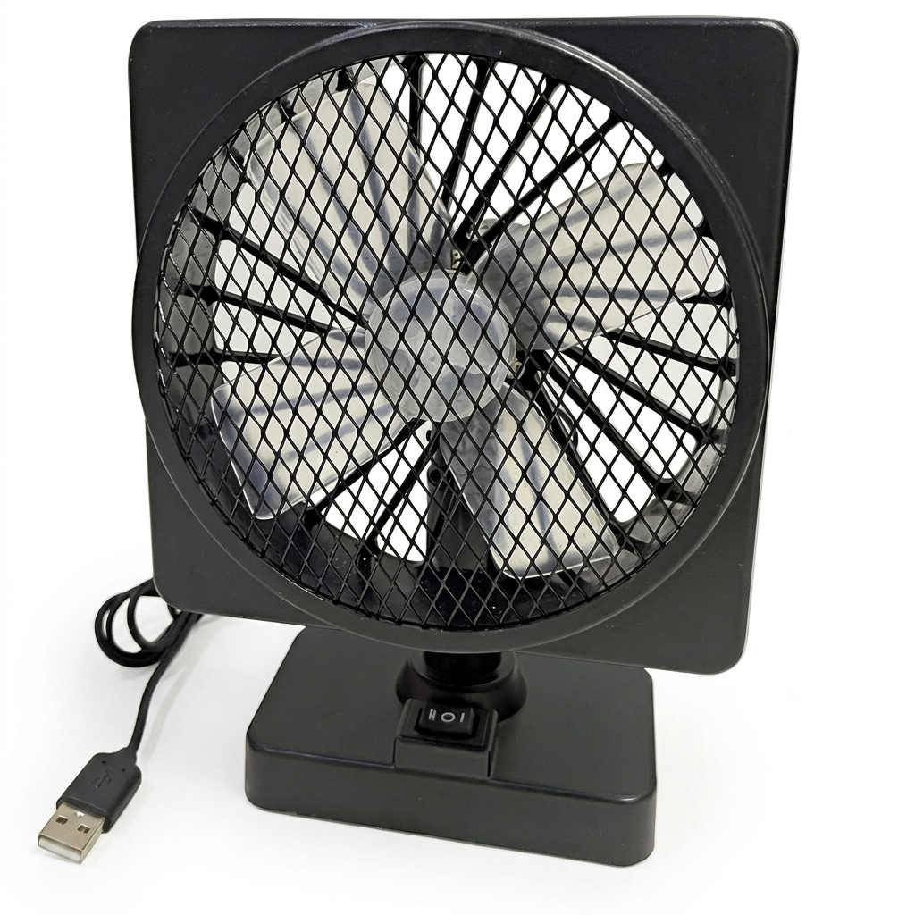 Draagbare 12V auto-koelventilator met 360°