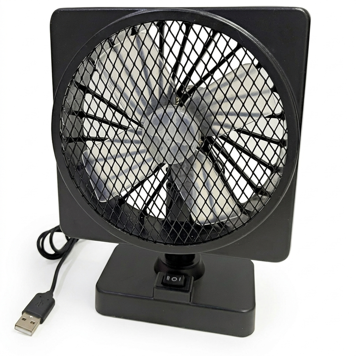 Draagbare 12V auto-koelventilator met 360°