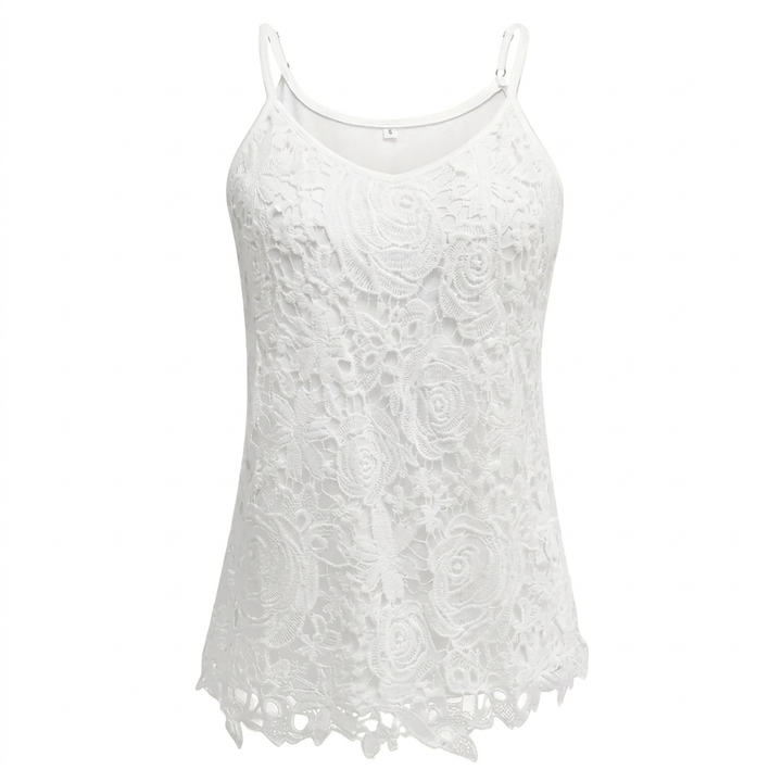 Dames Tanktop van Kant met V-Hals