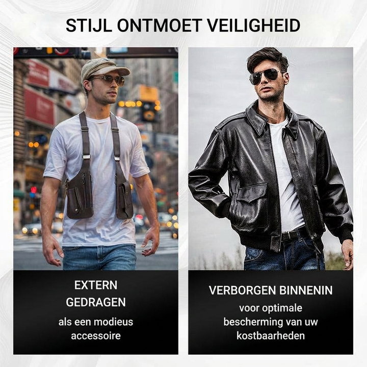 Diefstalbestendige schoudertas voor heren