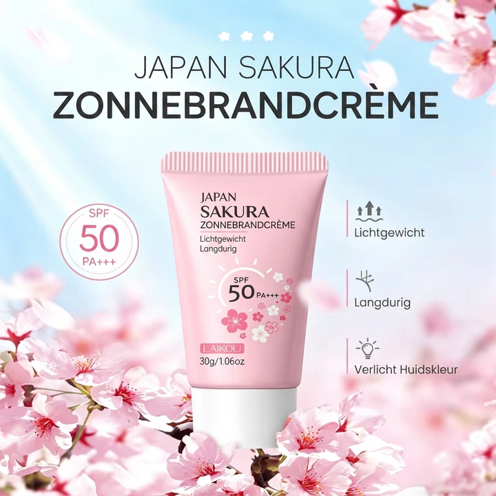 SPF50+ zonnebrandcrème met sakura
