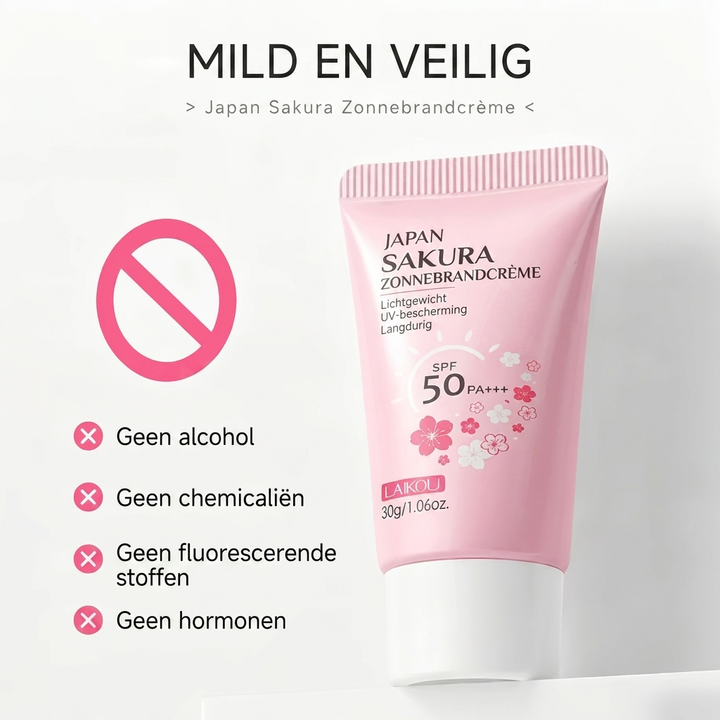 SPF50+ zonnebrandcrème met sakura