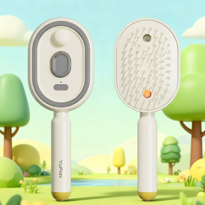Slimme Luchtzak Massage Haarborstel met Essentiele Olie Spray