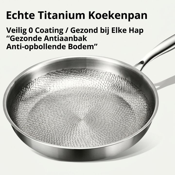 Onbedekte Titanium Biefstukpan Met Antiaanbaklaag