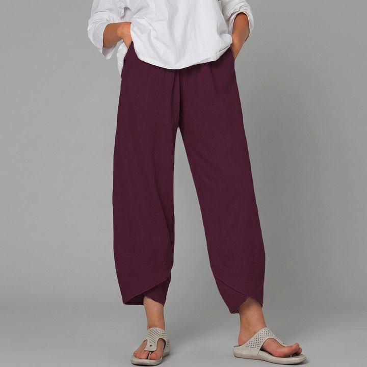 Dames Casual Rechte Broek met Comfortabele Pasvorm