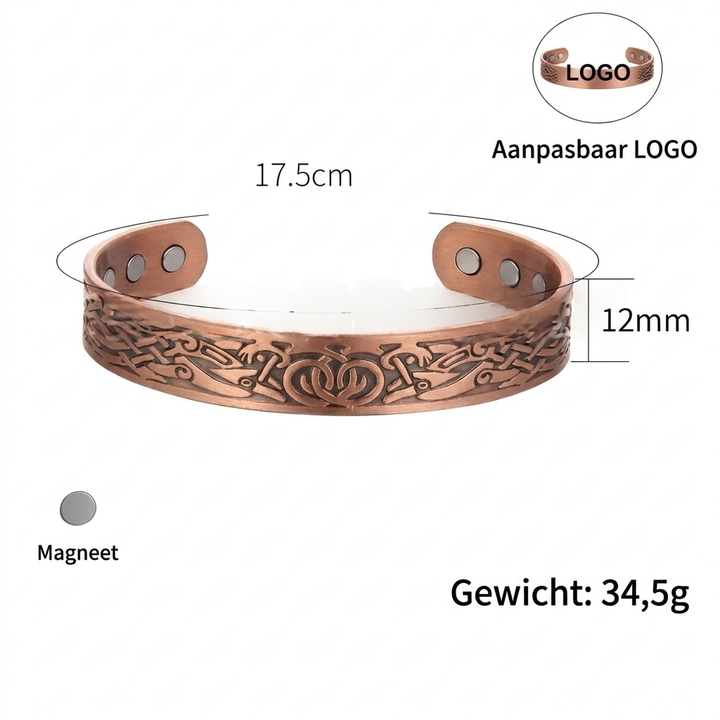 Rode Magnetische Armband Vintage Design