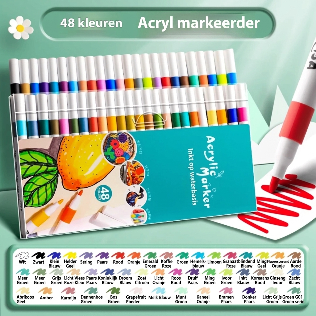 Ware Kleur Acryl Markeerstift Kleur Schilderen