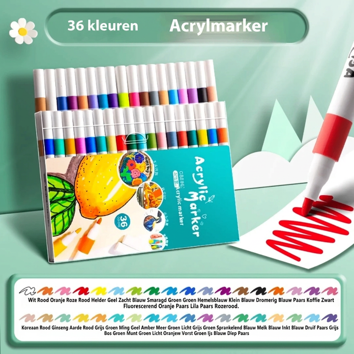 Ware Kleur Acryl Markeerstift Kleur Schilderen