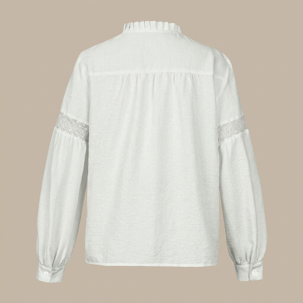 Casual Blouse met Ruches en Textuur