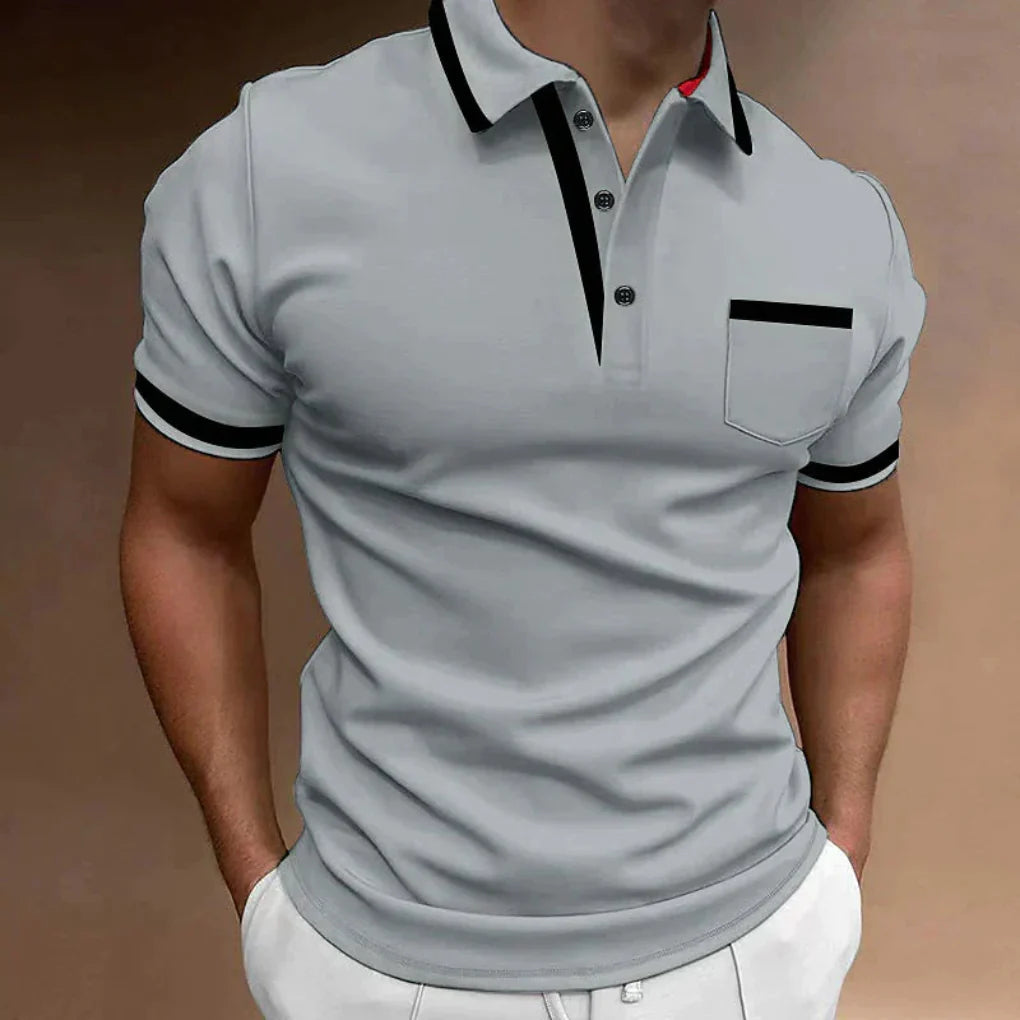 Klassiek poloshirt voor heren, tijdloze pasvorm, dagelijkse elegantie
