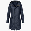 Lange regenjas met capuchon voor dames