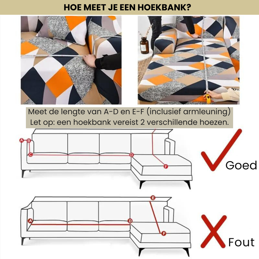 Elastische Bankhoes - Stretch Beschermhoes voor Bank