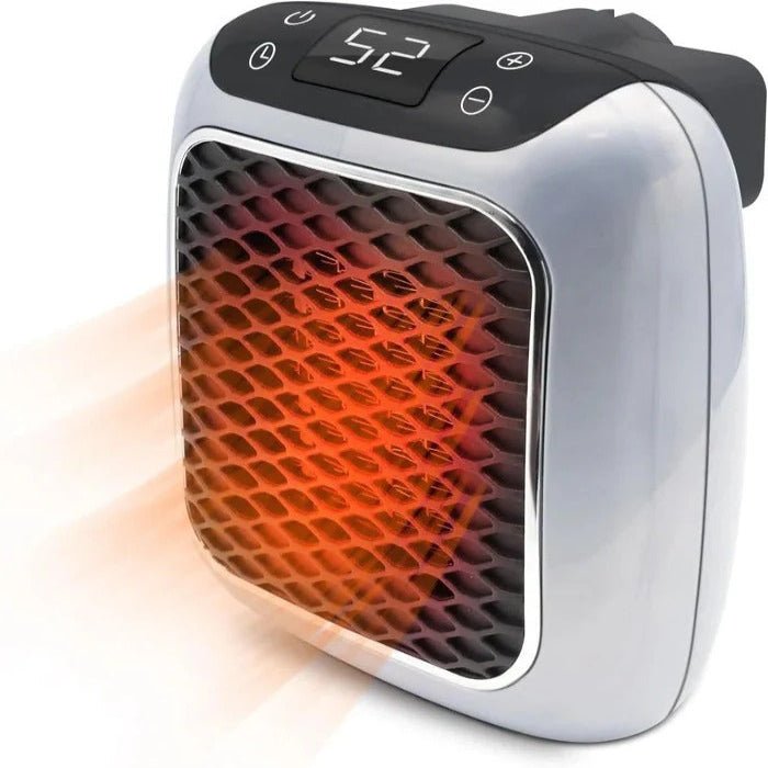 Mini wandkachel 800 W voor het stopcontact, stil en compact