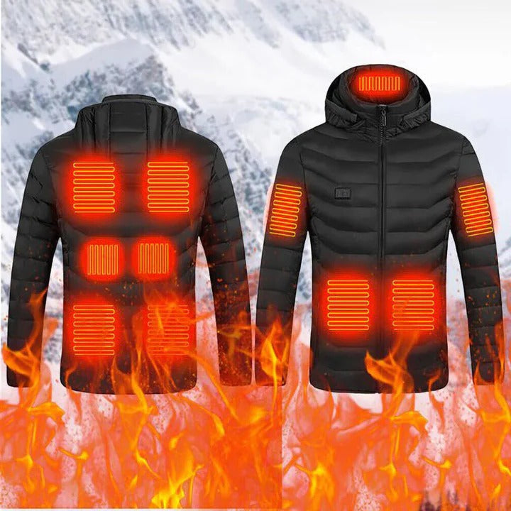 Lichte verwarmde unisex jas met meerdere warmtezones