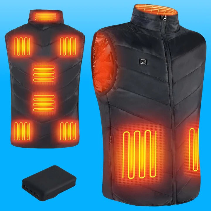 Lichte verwarmde unisex bodywarmer met 10.000 mAh powerbank