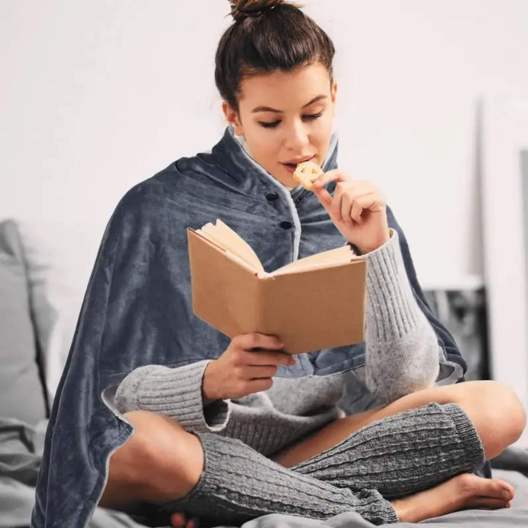 Elektrische warmtesjaal van pluche met drie standen via USB