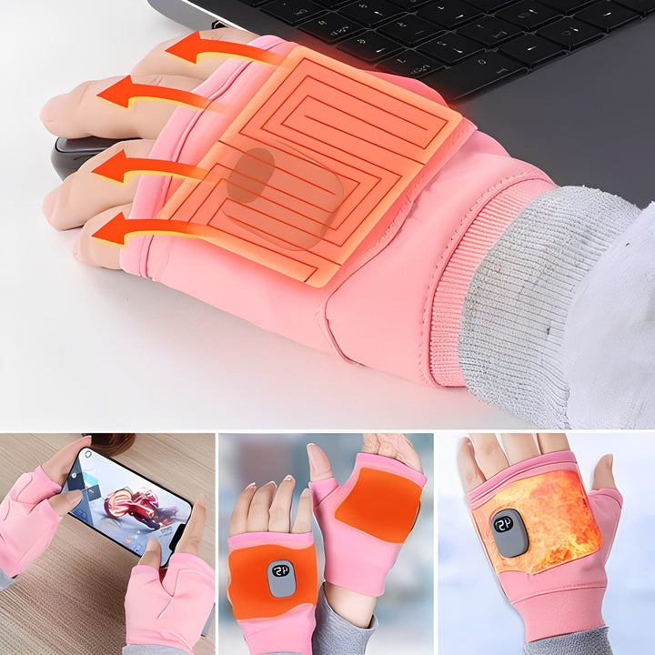 Vingerloze verwarmde handschoenen met 3 standen