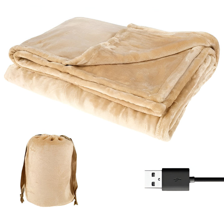 Draadloze USB-warmteplaid van flanel voor twee personen
