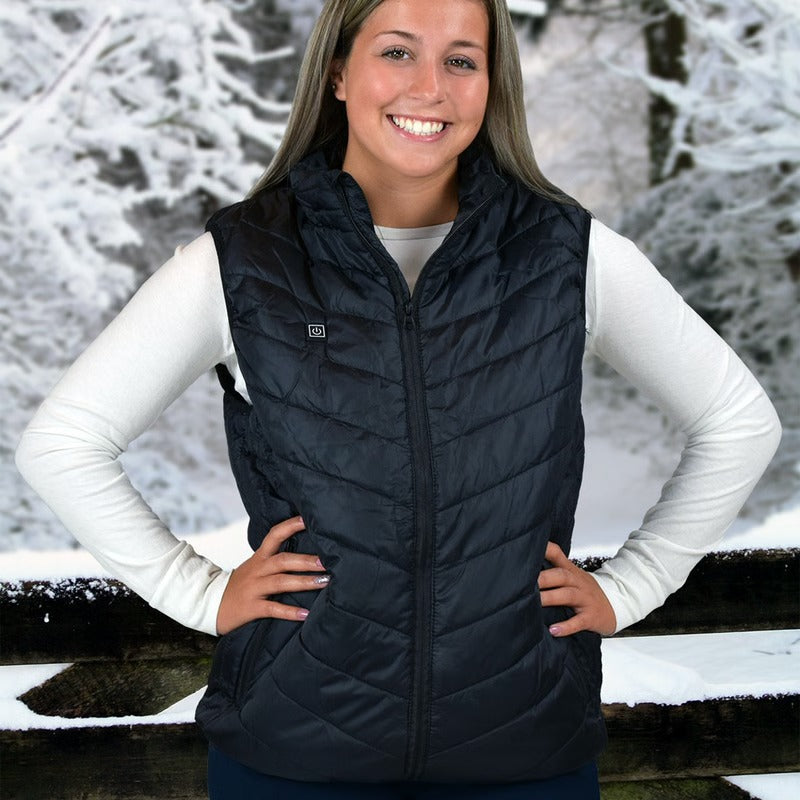Lichte carbon verwarmde bodywarmer, warm in 60 sec
