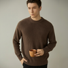 Heren Ribgebreide Crew-Neck Trui met Losse Pasvorm