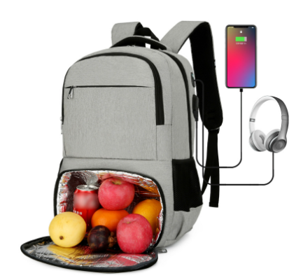 Waterdichte Rugzak voor Laptop en Lunch met USB-poort – Multi-vaks Reistas