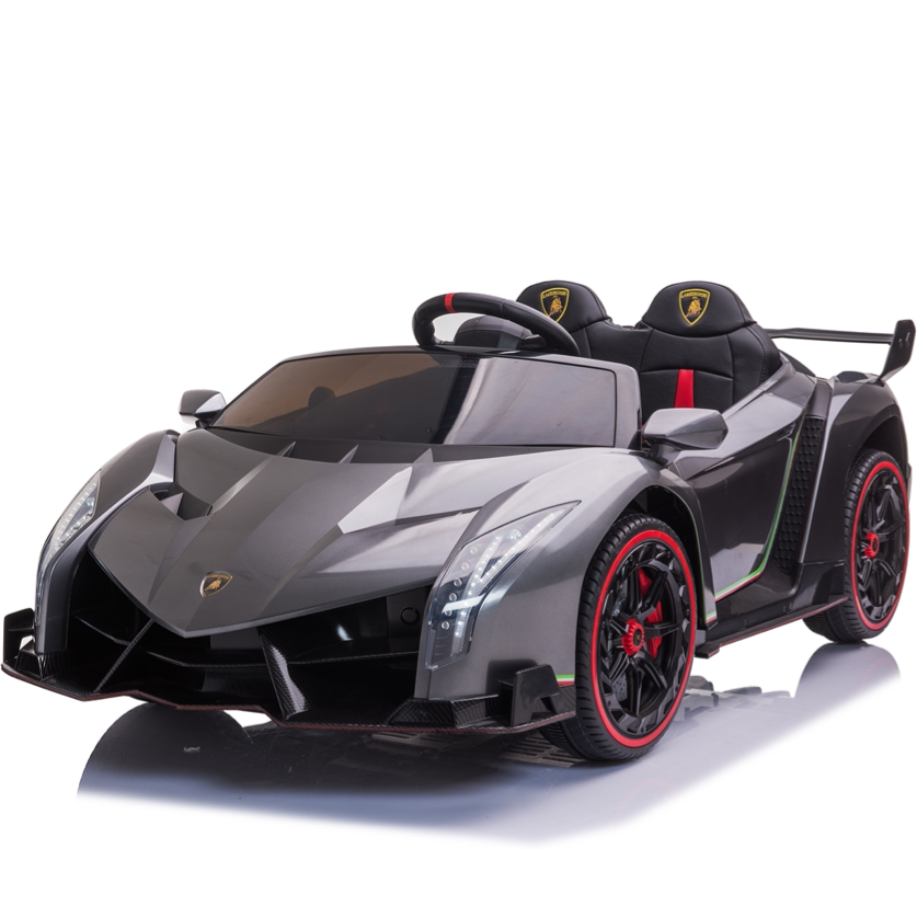 Veneno 12V 2 Persoons Elektrische Kinderauto Metallic Grijs