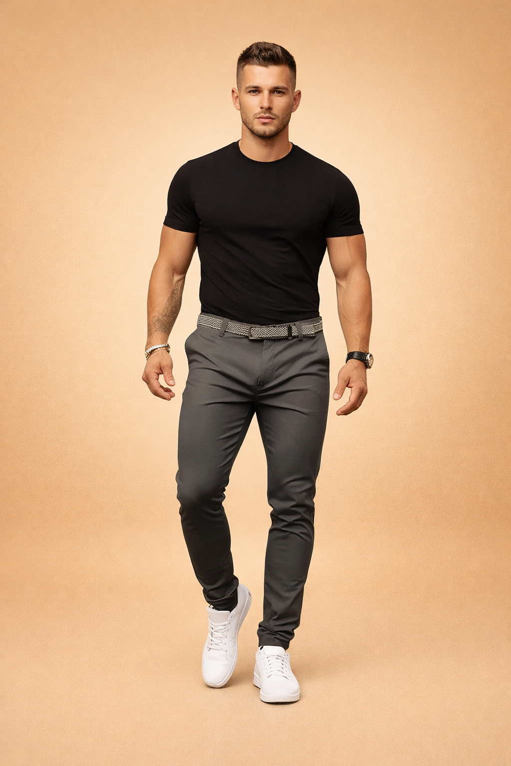 Heren Broek Slim Fit met Getailleerde Taille - Smart Casual
