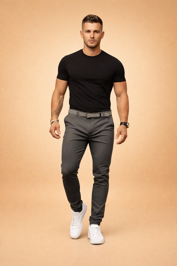 Heren Broek Slim Fit met Getailleerde Taille - Smart Casual