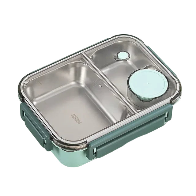 Geïsoleerde roestvrijstalen bento-lunchbox voor volwassenen.
