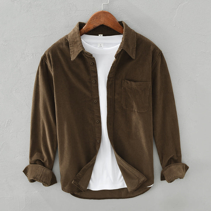 Corduroy Herenoverhemd Met Lange Mouwen – Arvid