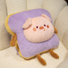 Zachte pluche handwarmer als toast met schattig dier