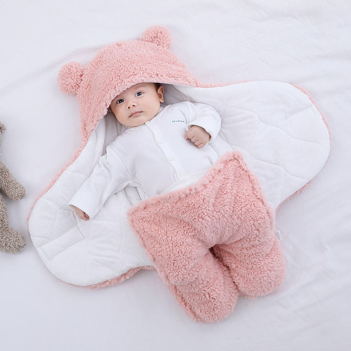 Babyslaapzak inbakerdeken voor kinderen met capuchon en gespleten beenvakken, draagbare slaapzak voor baby's