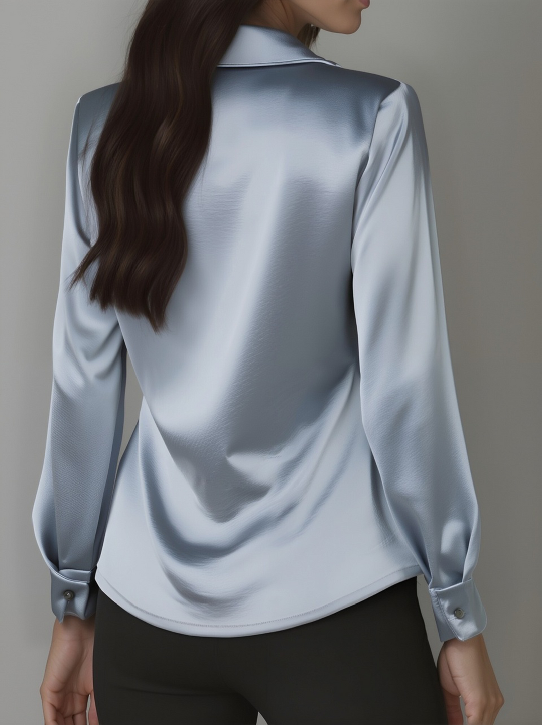 Dames Getailleerde Blouse – Met Draped Halslijn, Geschikt voor Werk en Dagelijks Gebruik