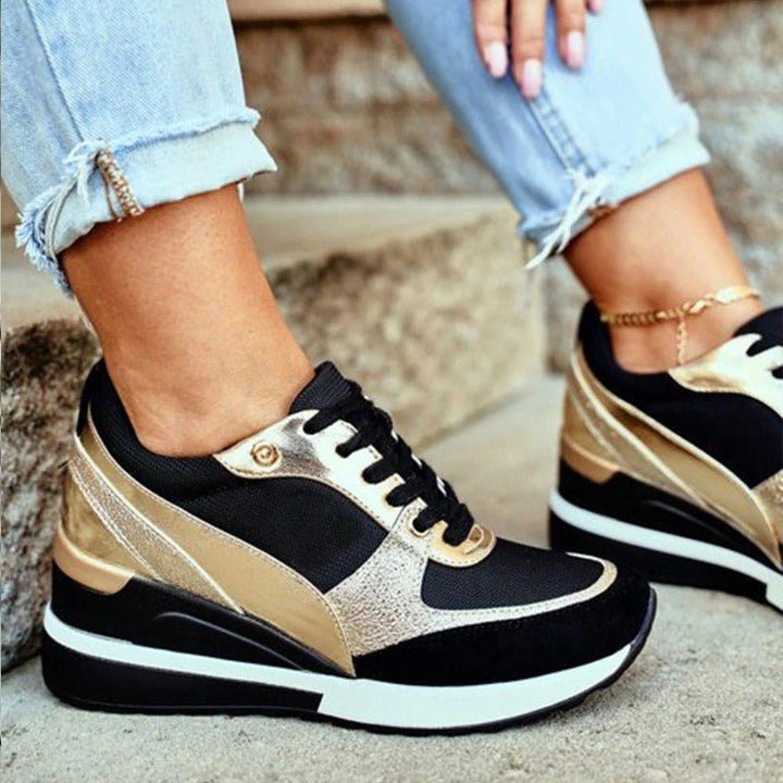 Sneakers met colorblock-design en veters voor dames