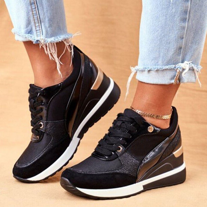 Sneakers met colorblock-design en veters voor dames